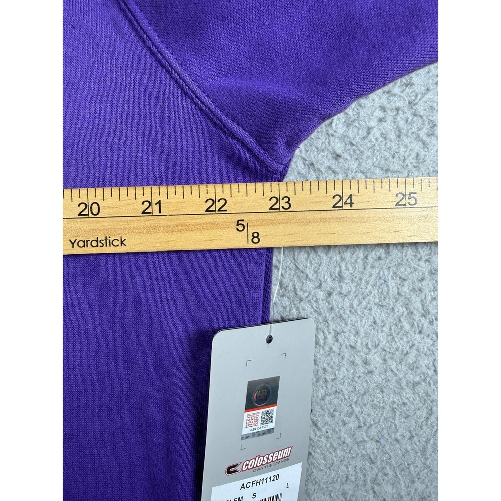 NEW Colosseum Clemson Tigers Pullover Fleece Hoodie Purple Mens Large - Picture 2 of 8